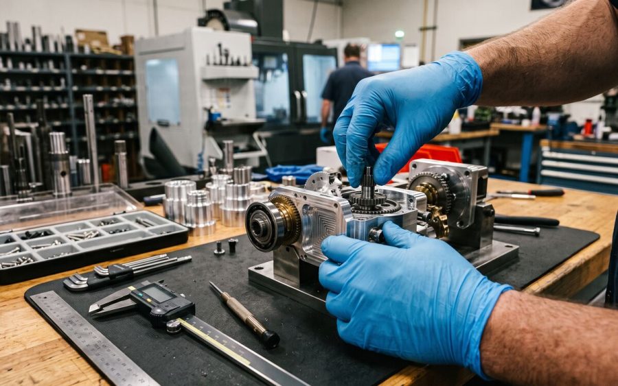 Assembled precision machined components